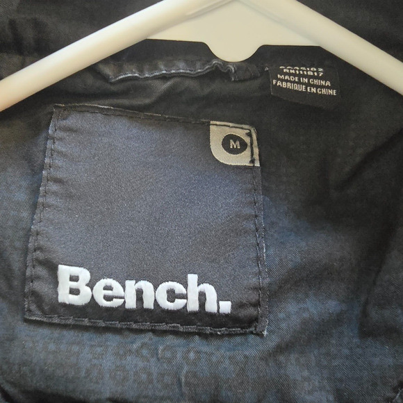 Bench Utility Jacket Men's Medium Full Zip Up Hooded Navy Blue - Picture 8 of 16